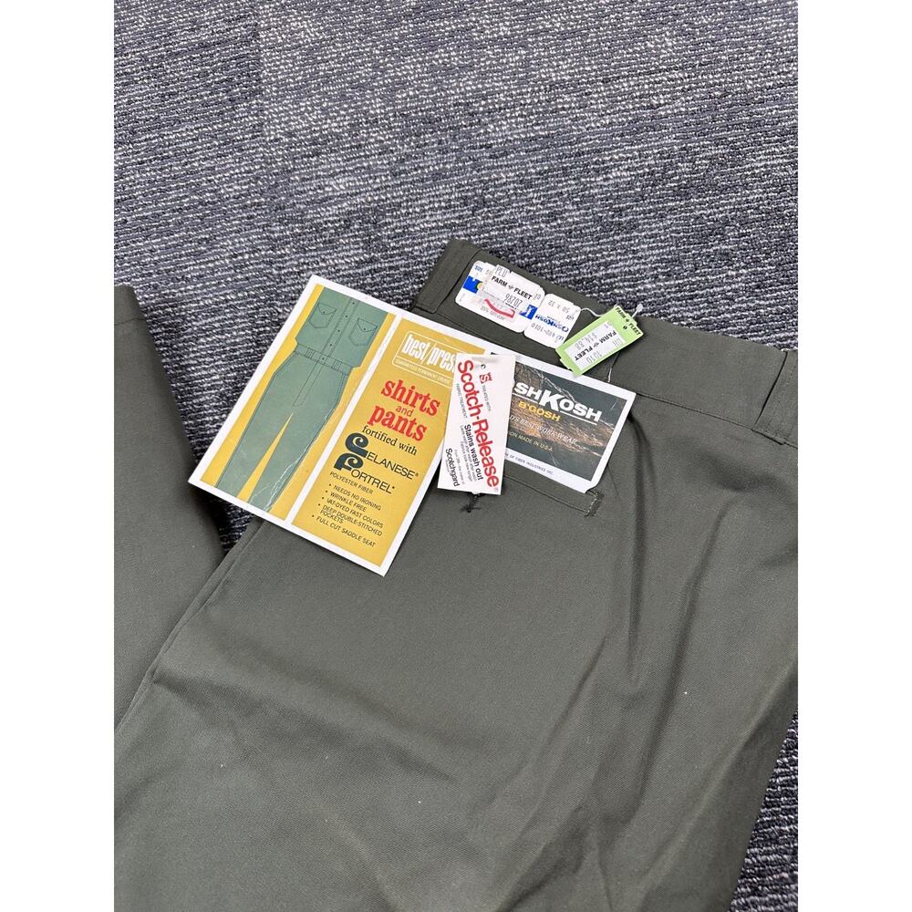 VTG New w/ Tag Mens Army Green Dress Pants 50 x 32 Oshkosh - Picture 4 of 7